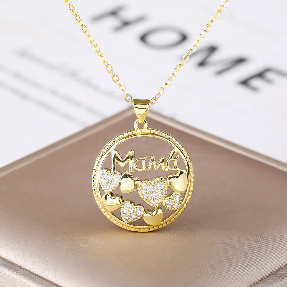 ! LumiMère Mama Zirkoon Ketting – Luxe Gepersonaliseerde Hanger voor Moeders